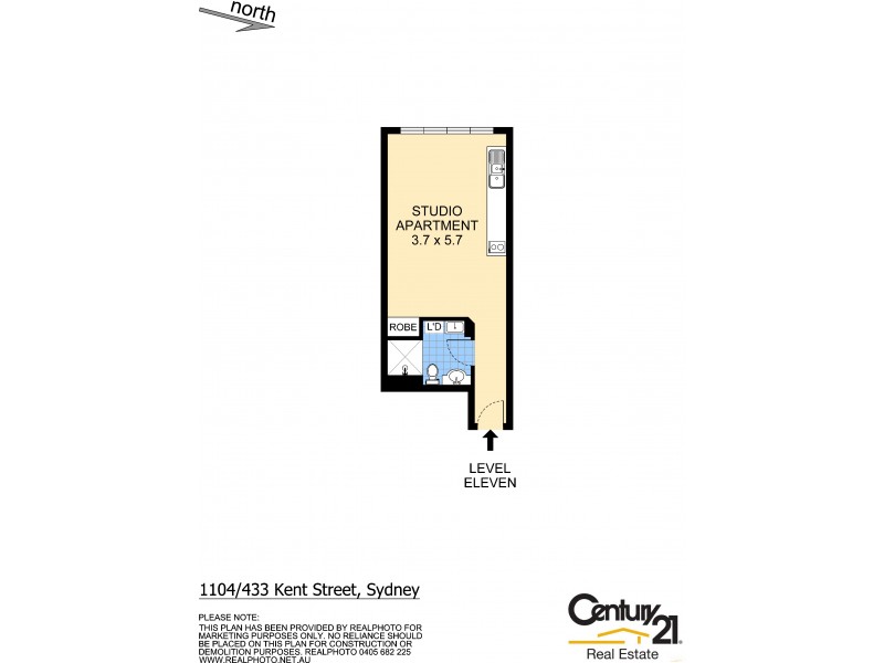 1104/433 Kent Street, Sydney NSW 2000 Floorplan