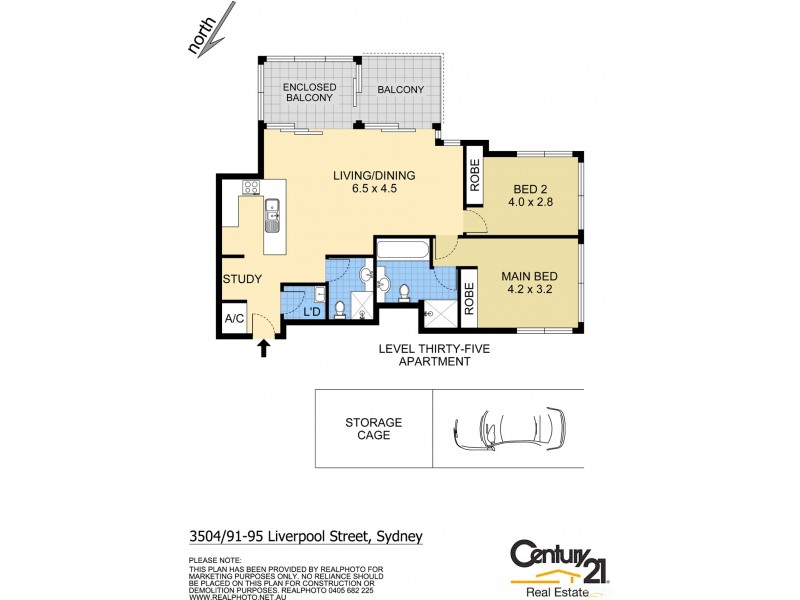 3504/91 Liverpool Street, Sydney NSW 2000 Floorplan