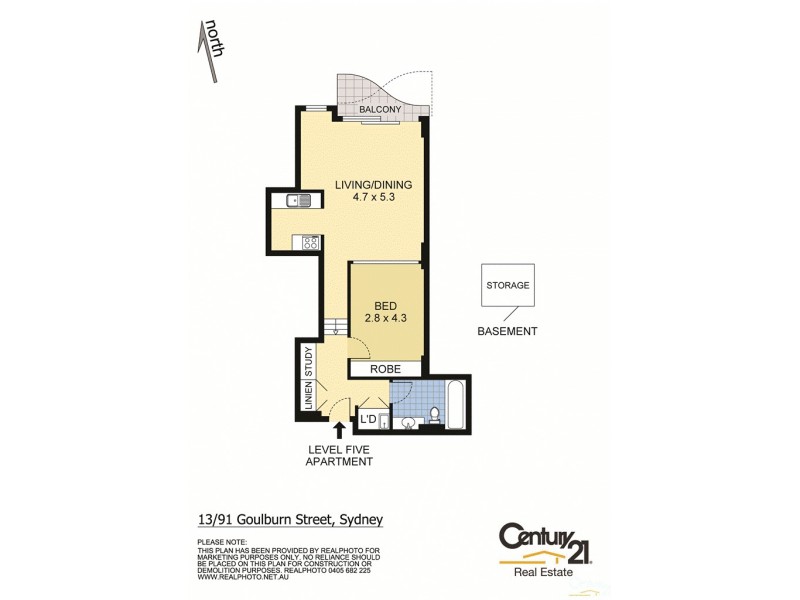 13/91 Goulburn Street, Sydney NSW 2000 Floorplan