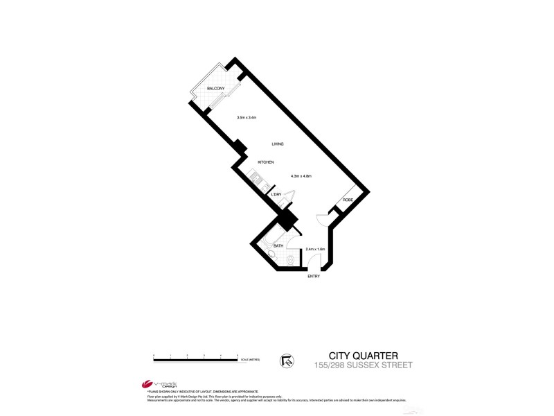 155/298 Sussex Street, Sydney NSW 2000 Floorplan