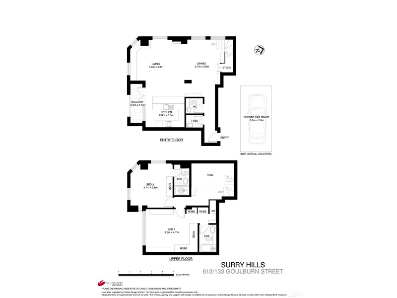 613/133 Goulburn St, Surry Hills NSW 2010 Floorplan