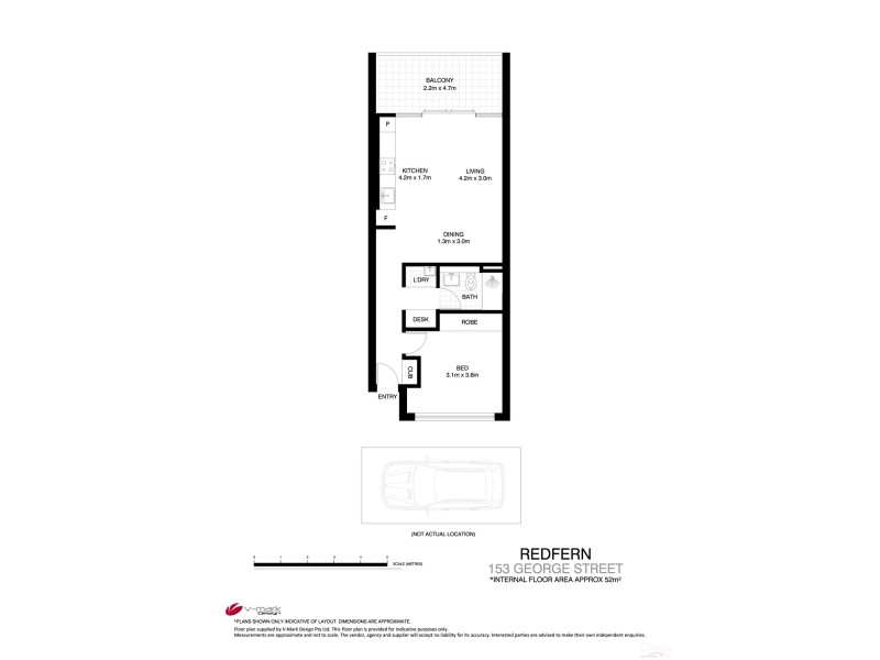 17/153 George St, Redfern NSW 2016 Floorplan