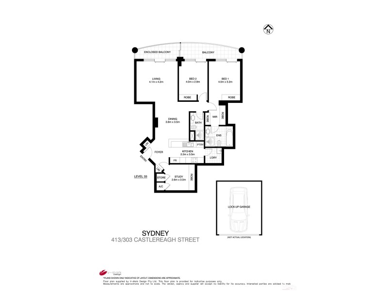 413/303 Castlereagh Street, Sydney NSW 2000 Floorplan