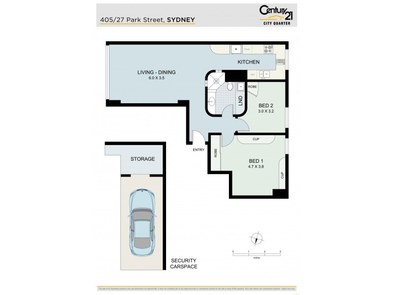 405/27 Park Street, Sydney NSW 2000 Floorplan