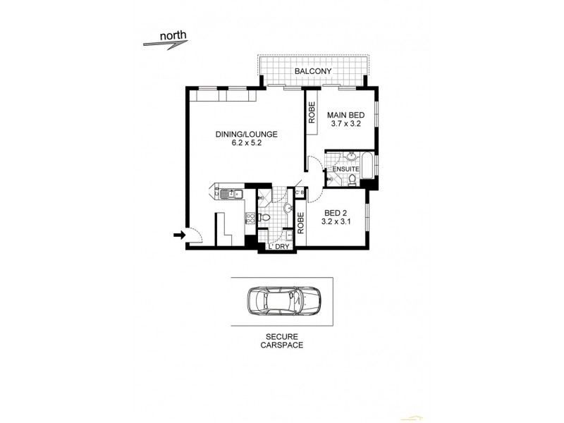 2609/343 Pitt St, Sydney NSW 2000 Floorplan
