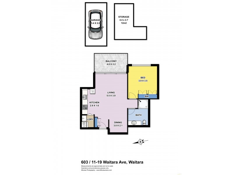 603/11-19 Waitara Ave, Waitara NSW 2077 Floorplan