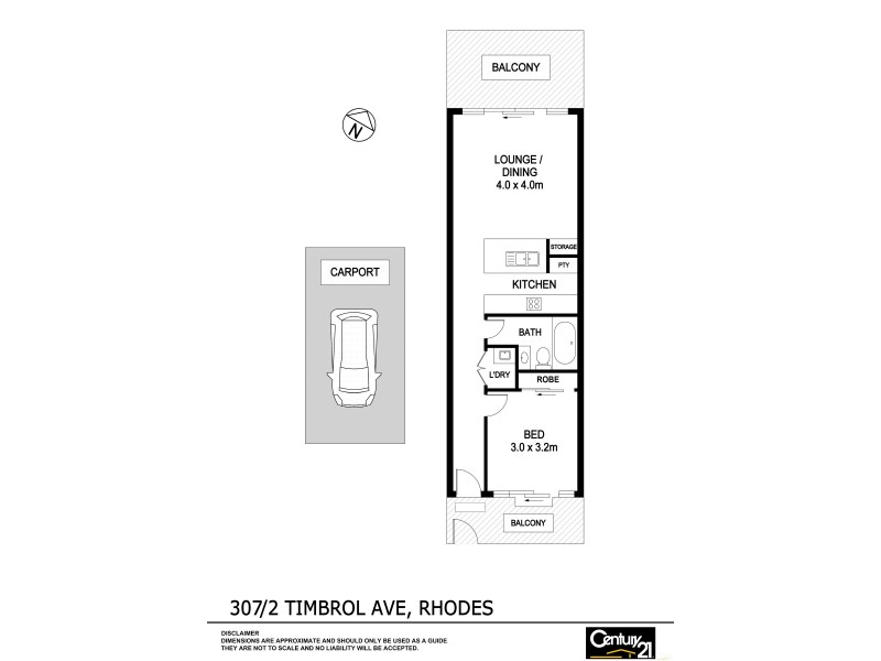 307/2 Timbrol Avenue, Rhodes NSW 2138 Floorplan