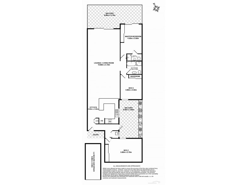 3/53-55 Montgomery Street, Kogarah NSW 2217 Floorplan