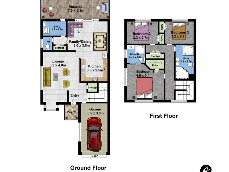1/19 Davina Crescent, Cecil Hills NSW 2171 Floorplan