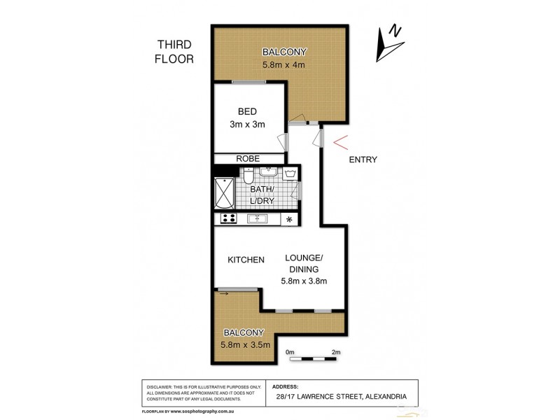 28/17 Lawrence St, Alexandria NSW 2015 Floorplan