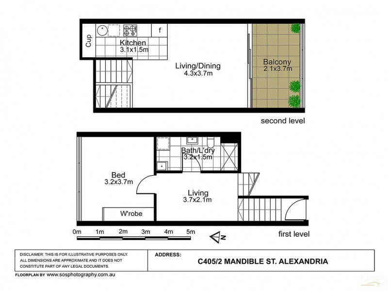 C405/2-4 Mandible Street, Alexandria NSW 2015 Floorplan