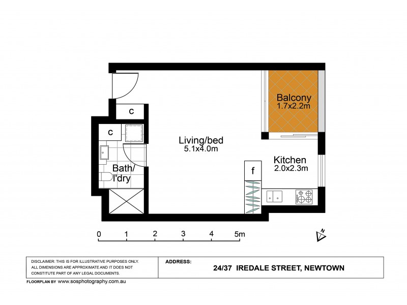 24/37 Iredale St, Newtown NSW 2042 Floorplan