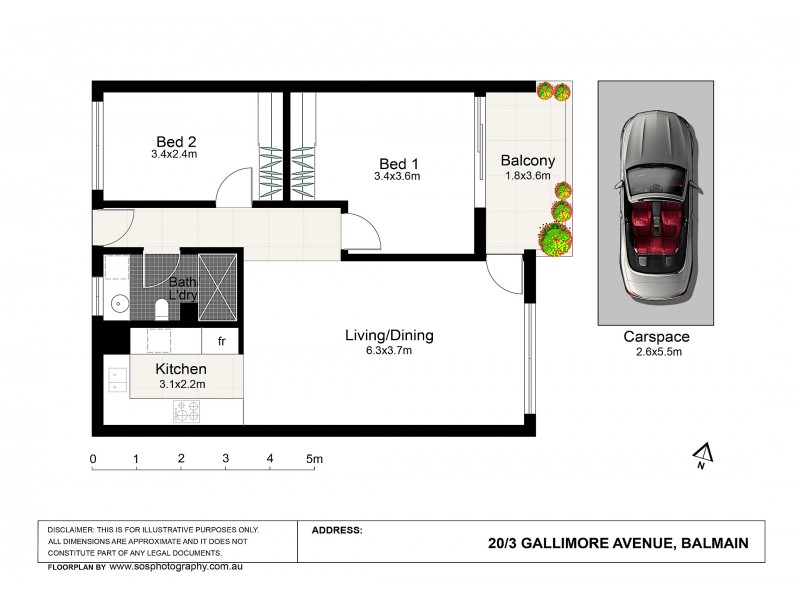 22/3 Gallimore Ave, Balmain NSW 2041 Floorplan