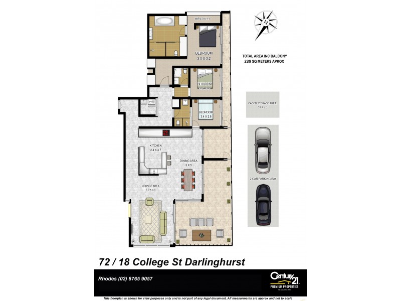 72/18 College Street, Darlinghurst NSW 2010 Floorplan