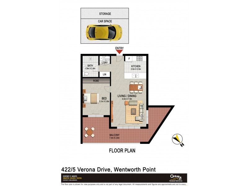 422/5 Verona Drive, Wentworth Point NSW 2127 Floorplan