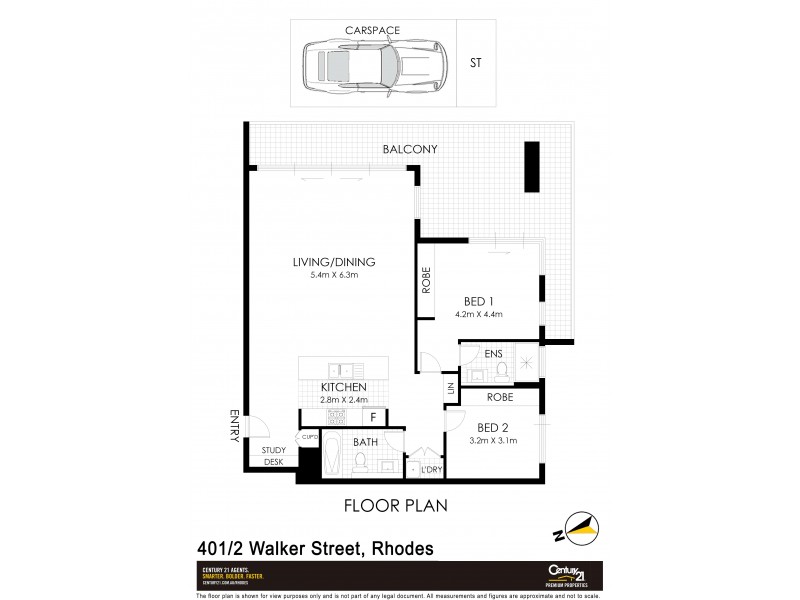401/2 Walker Street, Rhodes NSW 2138 Floorplan