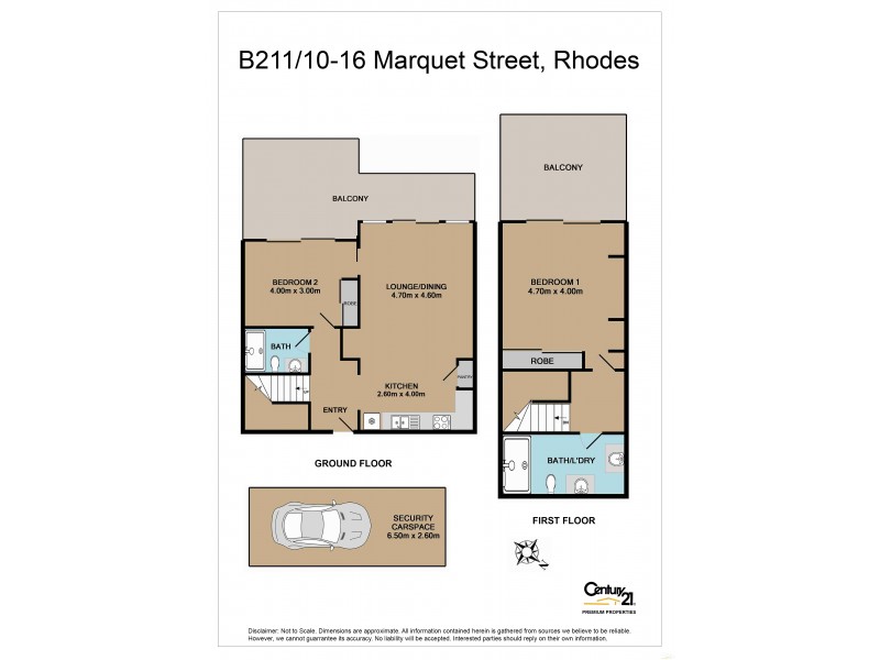 B211/10-16 Marquet St, Rhodes NSW 2138 Floorplan