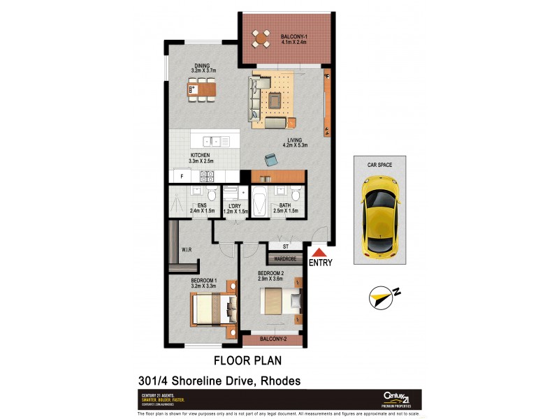 301/ 4 Shoreline Dr, Rhodes NSW 2138 Floorplan