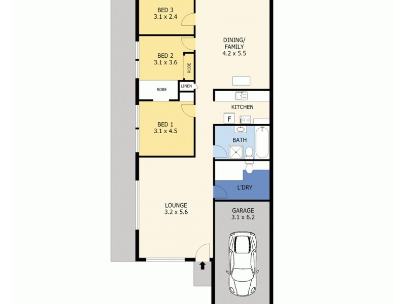 1/9 Day Dawn Place, Erina NSW 2250 Floorplan