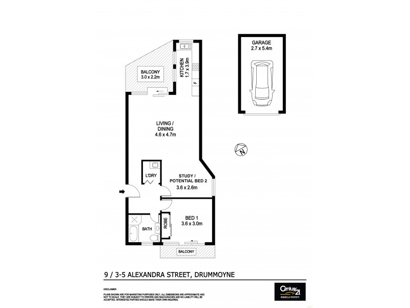 9/3-5 Alexandra Street, Drummoyne NSW 2047 Floorplan
