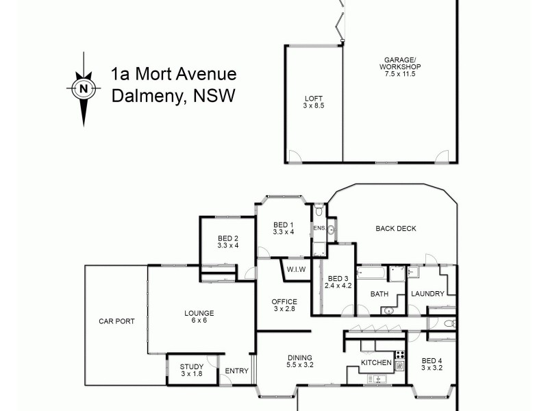 1A Mort Avenue, Dalmeny NSW 2546 Floorplan