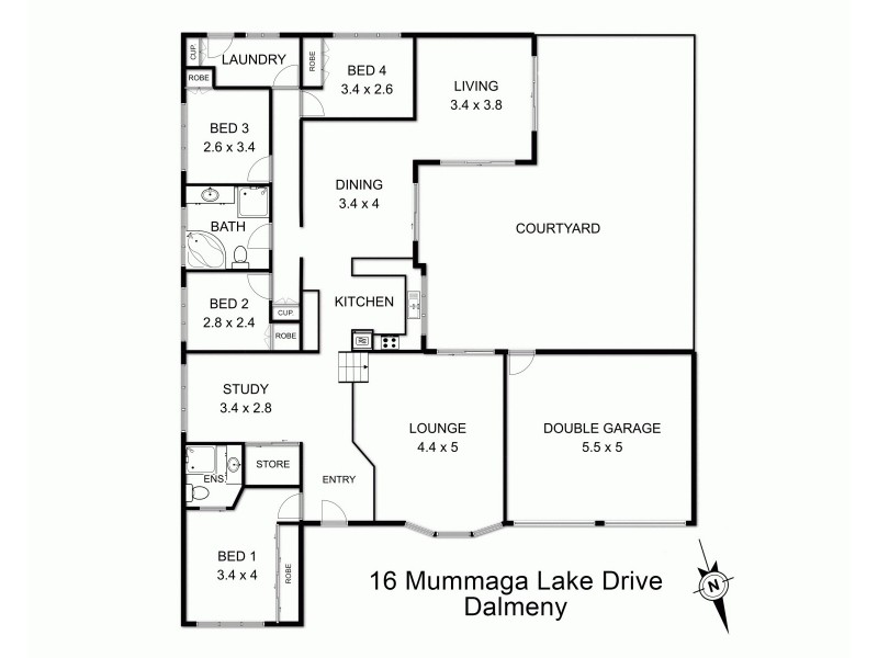 16 Mummaga Lake Drive, Dalmeny NSW 2546 Floorplan