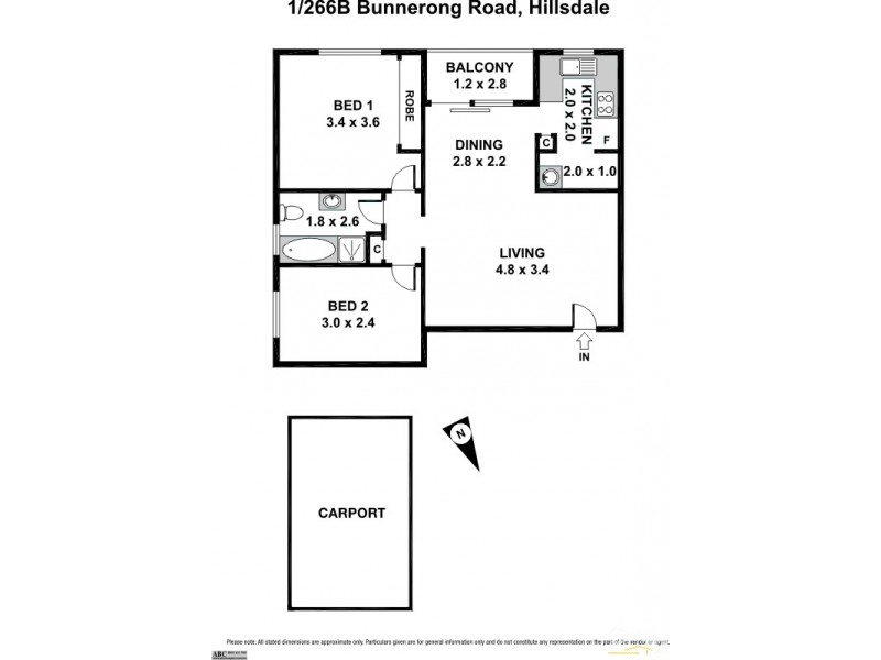1/266B Bunnerong Road, Hillsdale NSW 2036 Floorplan