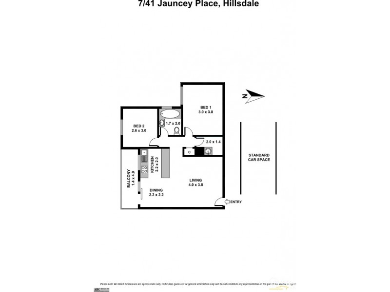7/41  Jauncey Place, Hillsdale NSW 2036 Floorplan