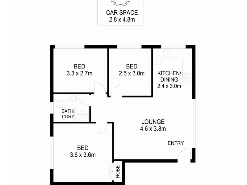 2/11 Flack Avenue, Hillsdale NSW 2036 Floorplan