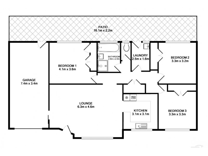 1/15 Sunbrid Crescent, Boambee East NSW 2452 Floorplan