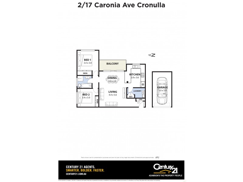 2/17 Caronia Avenue, Cronulla NSW 2230 Floorplan