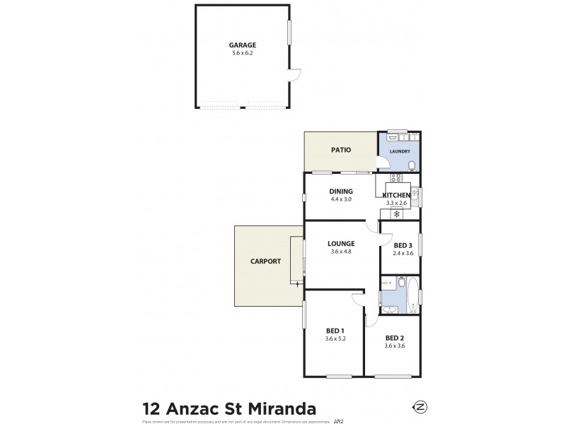 12  Anzac Street, Miranda NSW 2228 Floorplan