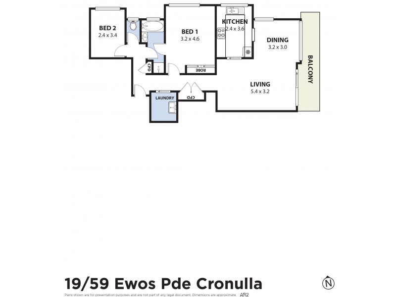 19/59 Ewos Parade, Cronulla NSW 2230 Floorplan