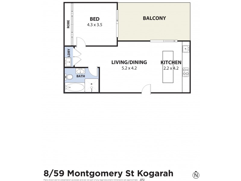8/59 Montgomery Street, Kogarah NSW 2217 Floorplan