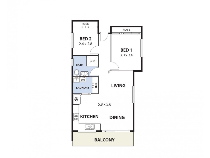 9/29 Tullimbar Road, Cronulla NSW 2230 Floorplan