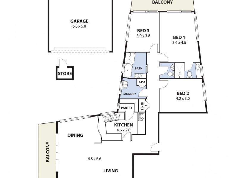 20/8-12 Waratah Street, Cronulla NSW 2230 Floorplan