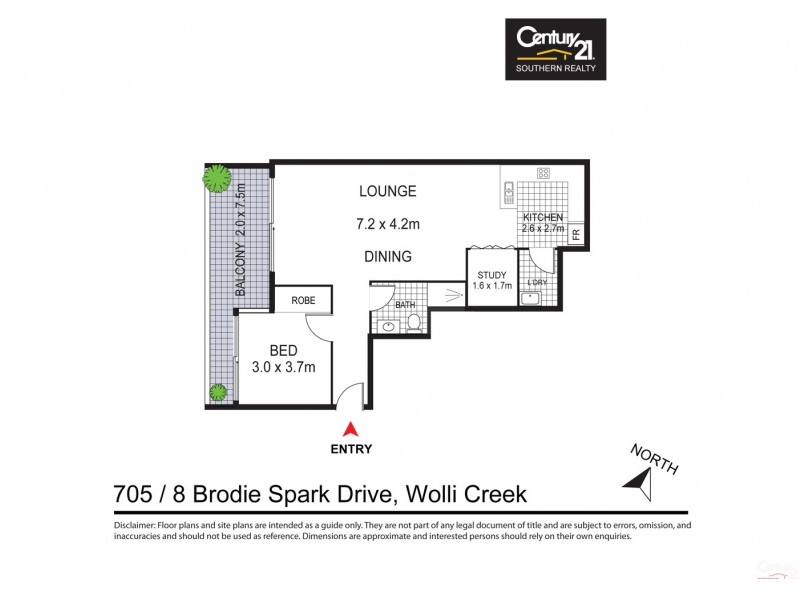 705/8 Brodie Spark Drive, Wolli Creek NSW 2205 Floorplan