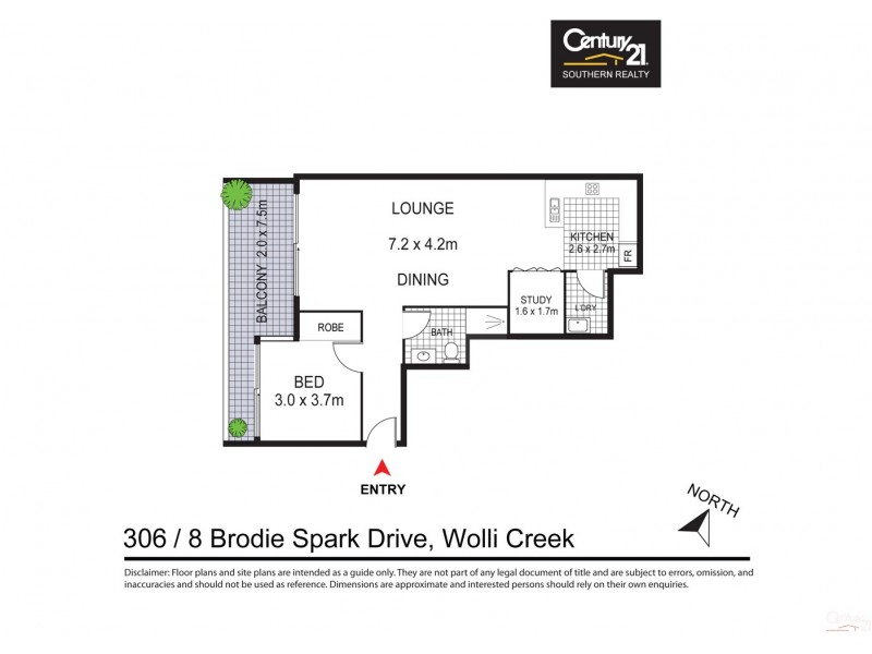 306/8 Brodie Spark Drive, Wolli Creek NSW 2205 Floorplan