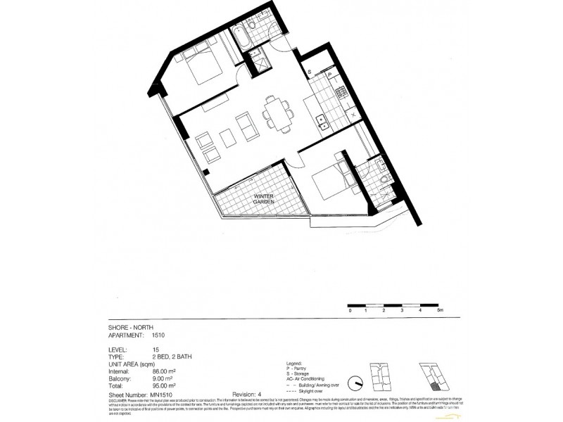 1510/2 Chisholm Street, Wolli Creek NSW 2205 Floorplan