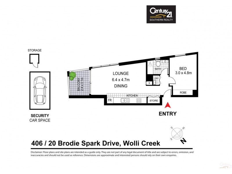 406/20 Brodie Spark Drive, Wolli Creek NSW 2205 Floorplan