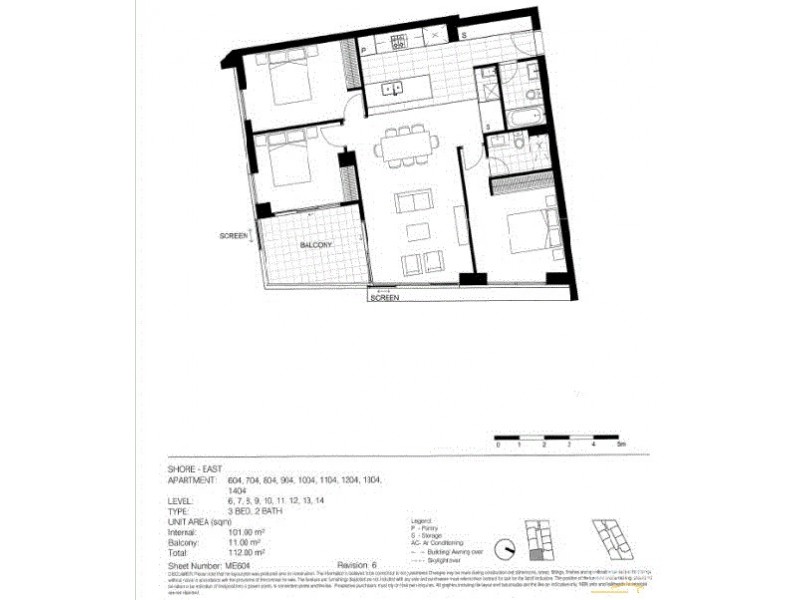 1104/2 Chisholm St, Wolli Creek NSW 2205 Floorplan