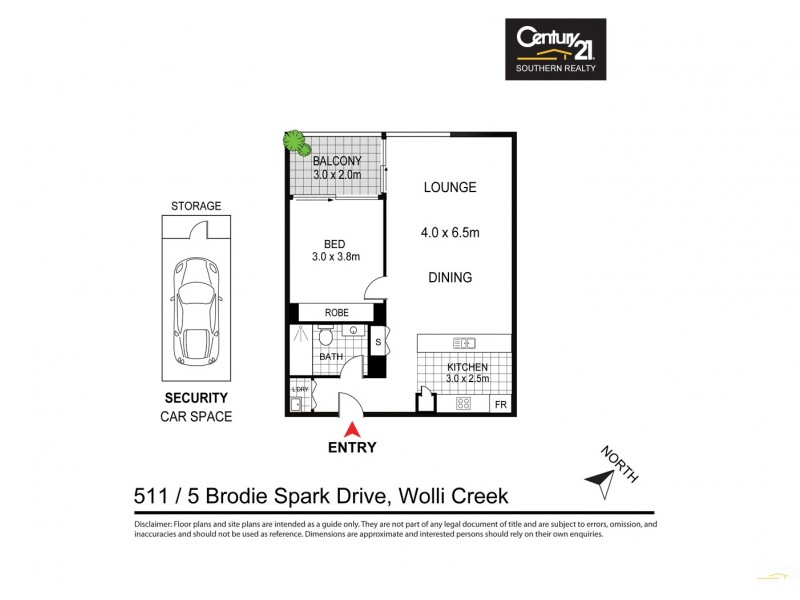 511/5 Brodie Spark Drive, Wolli Creek NSW 2205 Floorplan