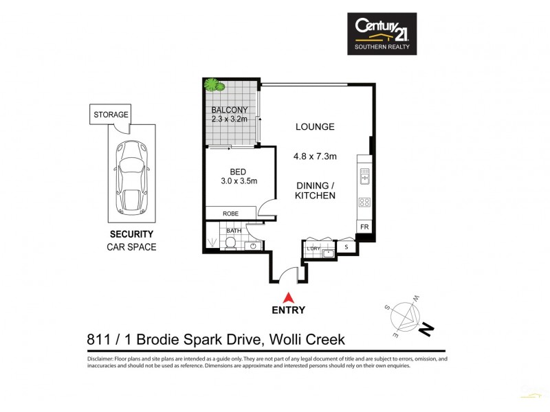 811/1 Brodie Spark Drive, Wolli Creek NSW 2205 Floorplan
