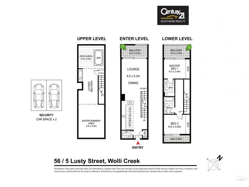 56/5 Lusty Street, Wolli Creek NSW 2205 Floorplan