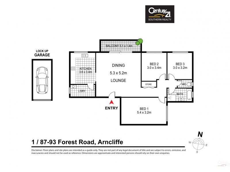 1/87-93 Forest Road, Arncliffe NSW 2205 Floorplan