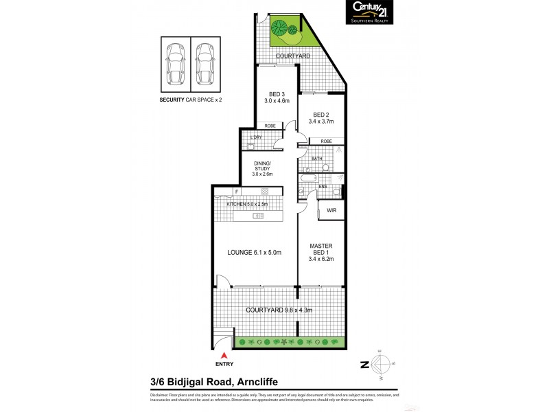 3/6  Bidjigal Road, Arncliffe NSW 2205 Floorplan