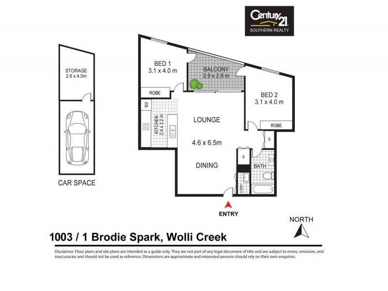 503/1 Brodie Spark Drive, Wolli Creek NSW 2205 Floorplan