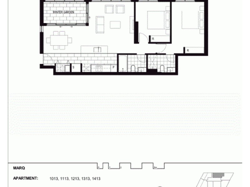 1413/1 Chisholm St, Wolli Creek NSW 2205 Floorplan