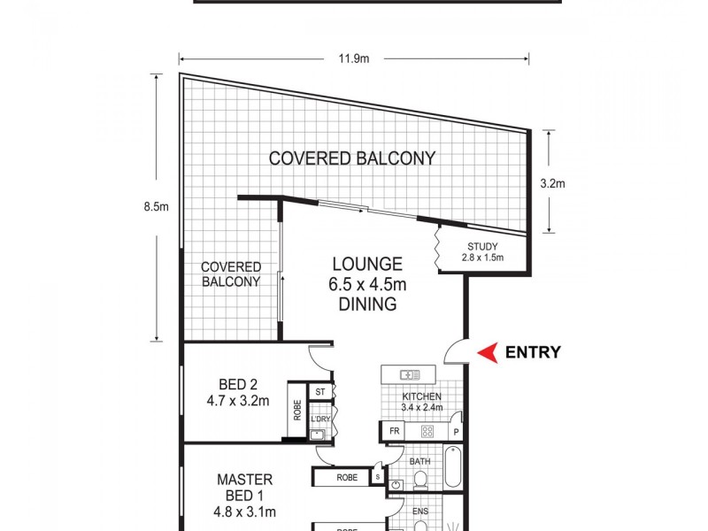 901/15 Brodie Spark Drive, Wolli Creek NSW 2205 Floorplan