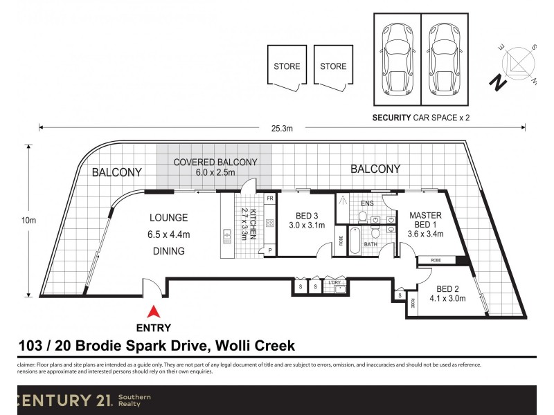 1103/20 Brodie Spark Drive, Wolli Creek NSW 2205 Floorplan